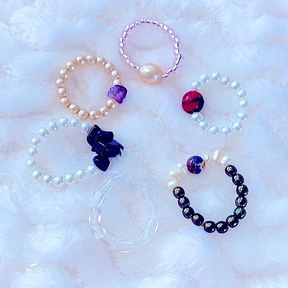 Custom Stretchy Rings [Set of 4]»Soul Embellishments Natural Healing Gemstones - Picture 16 of 16